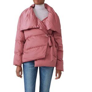 Avec Les Filles Pink Wrap Puffer Jacket